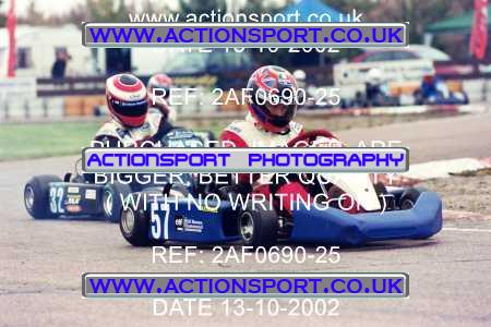 Photo: 2AF0690-25 ActionSport Photography 13/10/2002 Hunts Kart Club - Kimbolton  _1_JuniorTKM #57