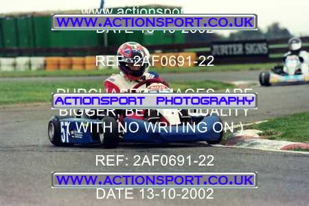 Photo: 2AF0691-22 ActionSport Photography 13/10/2002 Hunts Kart Club - Kimbolton  _1_JuniorTKM #57