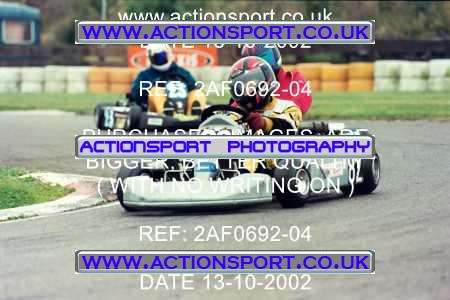 Photo: 2AF0692-04 ActionSport Photography 13/10/2002 Hunts Kart Club - Kimbolton  _1_JuniorTKM #82