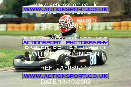 Photo: 2AF0692-13 ActionSport Photography 13/10/2002 Hunts Kart Club - Kimbolton  _1_JuniorTKM #80
