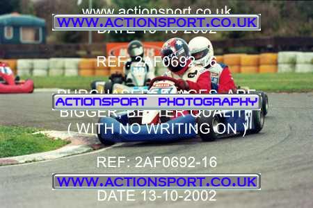 Photo: 2AF0692-16 ActionSport Photography 13/10/2002 Hunts Kart Club - Kimbolton  _1_JuniorTKM #57