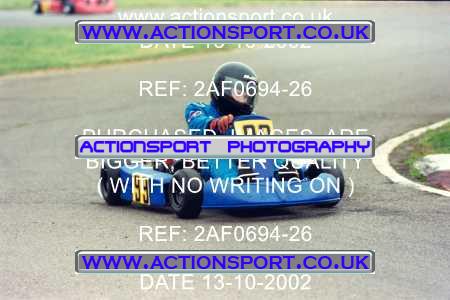 Photo: 2AF0694-26 ActionSport Photography 13/10/2002 Hunts Kart Club - Kimbolton  _2_Cadets #99