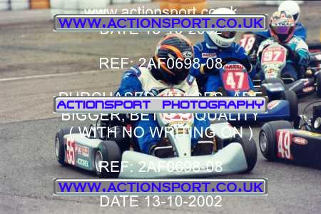 Photo: 2AF0698-08 ActionSport Photography 13/10/2002 Hunts Kart Club - Kimbolton  _5_SeniorTKM #47