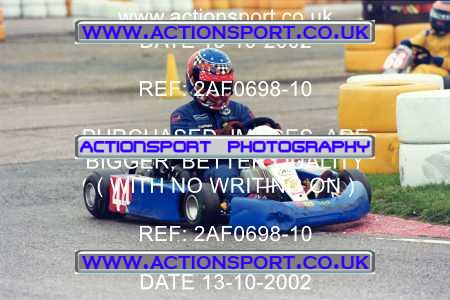Photo: 2AF0698-10 ActionSport Photography 13/10/2002 Hunts Kart Club - Kimbolton  _5_SeniorTKM #44