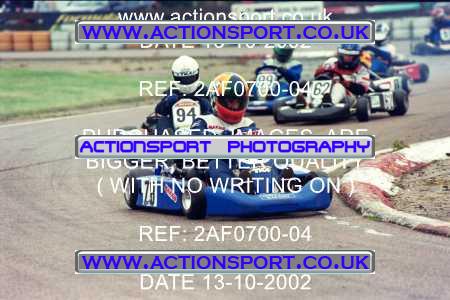 Photo: 2AF0700-04 ActionSport Photography 13/10/2002 Hunts Kart Club - Kimbolton  _6_JuniorMax_MiniMax_JuniorTKMInter #78