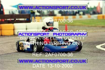 Photo: 2AF0700-36 ActionSport Photography 13/10/2002 Hunts Kart Club - Kimbolton  _6_JuniorMax_MiniMax_JuniorTKMInter #49