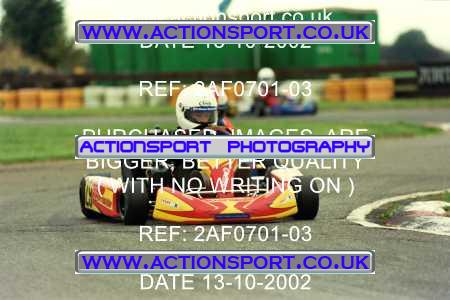 Photo: 2AF0701-03 ActionSport Photography 13/10/2002 Hunts Kart Club - Kimbolton  _6_JuniorMax_MiniMax_JuniorTKMInter #29