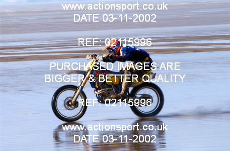 Photo: 02115996 ActionSport Photography 26/10/2002 Weston Beach Race  _2_Solos #30