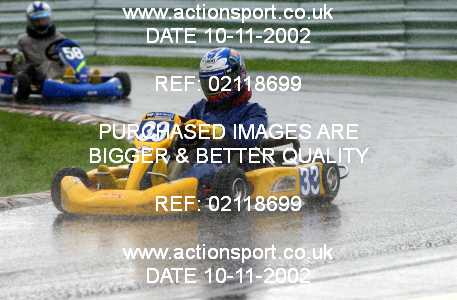 Photo: 02118699 ActionSport Photography 10/11/2002 Clay Pigeon Kart Club  _1_SeniorRotax #33