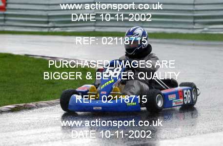 Photo: 02118715 ActionSport Photography 10/11/2002 Clay Pigeon Kart Club  _1_SeniorRotax #58