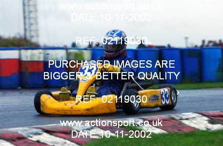 Photo: 02119030 ActionSport Photography 10/11/2002 Clay Pigeon Kart Club  _1_SeniorRotax #33