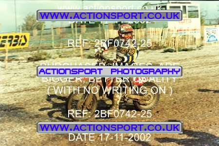 Photo: 2BF0742-25 ActionSport Photography 17/11/2002 ACU Y Bike Motocross - Matchams Park _1_85cc #48