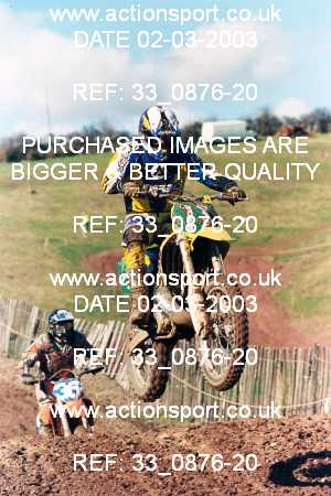 Photo: 33_0876-20 ActionSport Photography 02/03/2003 AMCA Teignbridge MXC - Littlehempston  _1_SeniorsGroup1and2 #71