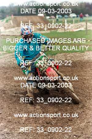 Photo: 33_0902-22 ActionSport Photography 09/03/2003 ACU Hampshire Motocross Club - Foxholes, Bishopstone  _1_Solos #108