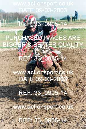 Photo: 33_0905-14 ActionSport Photography 09/03/2003 ACU Hampshire Motocross Club - Foxholes, Bishopstone  _1_Solos #43
