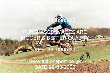 Photo: 33_0905-33 ActionSport Photography 09/03/2003 ACU Hampshire Motocross Club - Foxholes, Bishopstone  _1_Solos #23