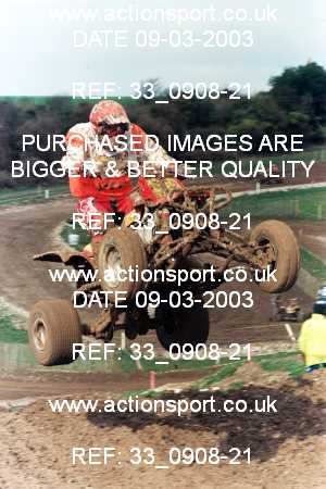 Photo: 33_0908-21 ActionSport Photography 09/03/2003 ACU Hampshire Motocross Club - Foxholes, Bishopstone  _2_Quads #1