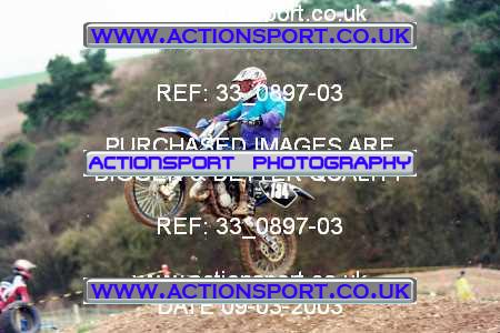 Photo: 33_0897-03 ActionSport Photography 09/03/2003 ACU Hampshire Motocross Club - Foxholes, Bishopstone  _1_Solos #134