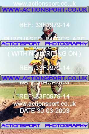 Photo: 33F0979-14 ActionSport Photography 30/03/2003 Warley Wasps SSC - Sherwood Forest _1_AMX #49