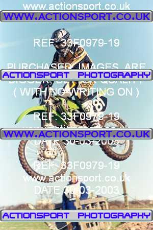 Photo: 33F0979-19 ActionSport Photography 30/03/2003 Warley Wasps SSC - Sherwood Forest _1_AMX #81