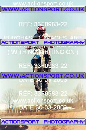 Photo: 33F0983-22 ActionSport Photography 30/03/2003 Warley Wasps SSC - Sherwood Forest _1_AMX #18
