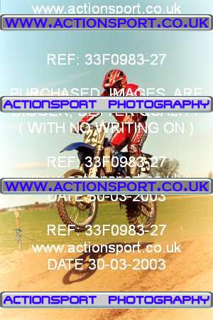Photo: 33F0983-27 ActionSport Photography 30/03/2003 Warley Wasps SSC - Sherwood Forest _1_AMX #25