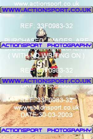 Photo: 33F0983-32 ActionSport Photography 30/03/2003 Warley Wasps SSC - Sherwood Forest _1_AMX #91