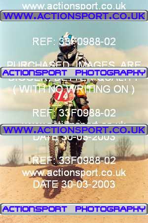 Photo: 33F0988-02 ActionSport Photography 30/03/2003 Warley Wasps SSC - Sherwood Forest _4_SW85s #14