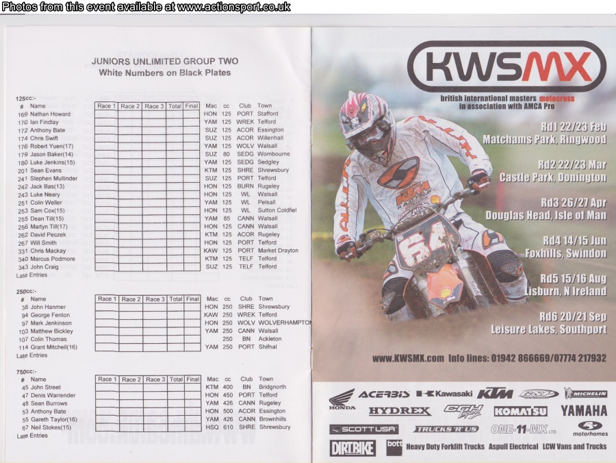 Event programme page