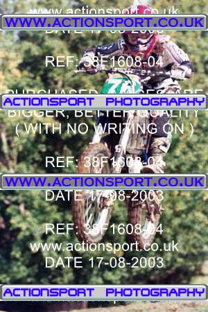 Photo: 38F1608-04 ActionSport Photography 17/08/2003 Moredon MX Aces of Motocross - Farleigh Castle _4_BW85s #76