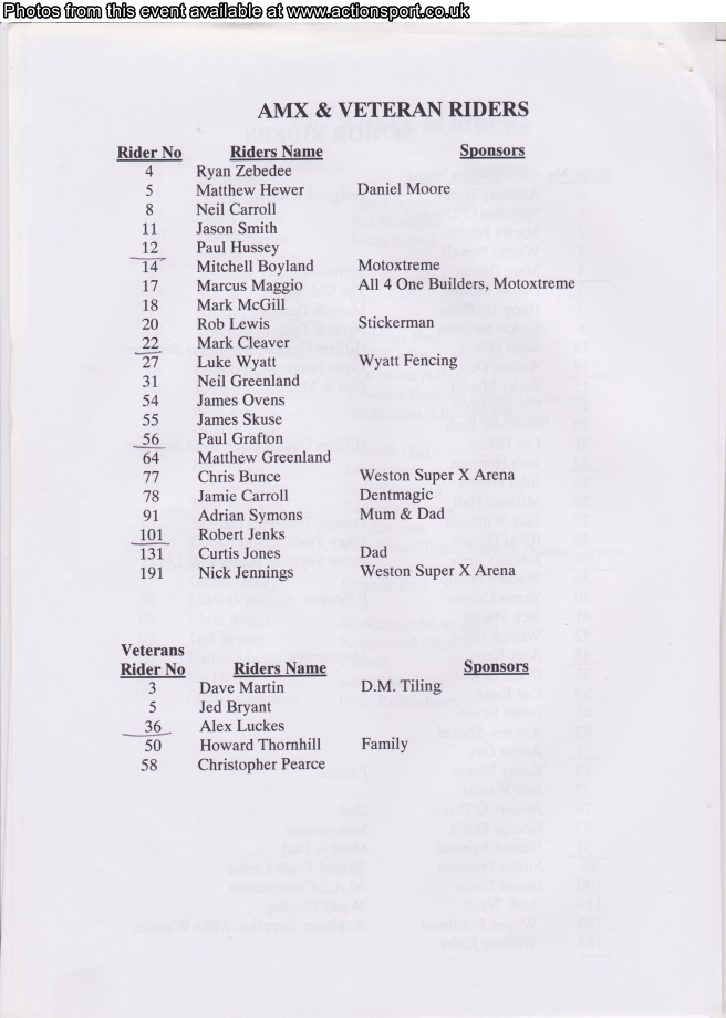 Event programme page