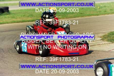 Photo: 39F1783-21 ActionSport Photography 20/09/2003 F6 Karting - Bayford Meadow _3_HondaJuniorProKart-F6JuniorStandard #15