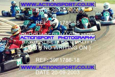 Photo: 39F1786-18 ActionSport Photography 20/09/2003 F6 Karting - Bayford Meadow _3_HondaJuniorProKart-F6JuniorStandard #19