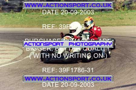 Photo: 39F1786-31 ActionSport Photography 20/09/2003 F6 Karting - Bayford Meadow _3_HondaJuniorProKart-F6JuniorStandard #12