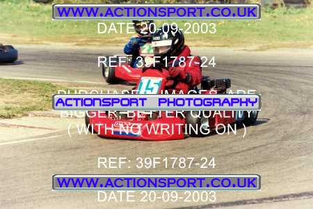 Photo: 39F1787-24 ActionSport Photography 20/09/2003 F6 Karting - Bayford Meadow _3_HondaJuniorProKart-F6JuniorStandard #15