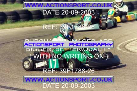 Photo: 39F1788-26 ActionSport Photography 20/09/2003 F6 Karting - Bayford Meadow _3_HondaJuniorProKart-F6JuniorStandard #17