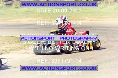 Photo: 39F1791-14 ActionSport Photography 20/09/2003 F6 Karting - Bayford Meadow _5_F6Cadets-F6HondaCadets #4