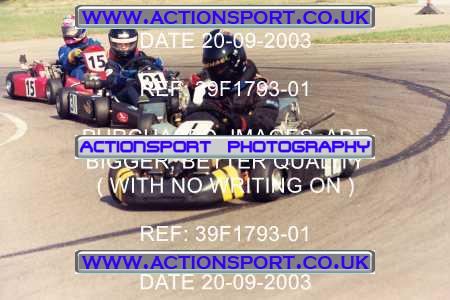 Photo: 39F1793-01 ActionSport Photography 20/09/2003 F6 Karting - Bayford Meadow _6_F6JuniorRoyale #1