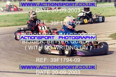 Photo: 39F1794-09 ActionSport Photography 20/09/2003 F6 Karting - Bayford Meadow _6_F6JuniorRoyale #21