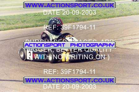 Photo: 39F1794-11 ActionSport Photography 20/09/2003 F6 Karting - Bayford Meadow _6_F6JuniorRoyale #3
