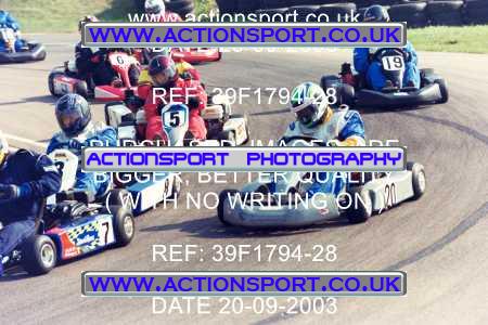 Photo: 39F1794-28 ActionSport Photography 20/09/2003 F6 Karting - Bayford Meadow _7_SeniorTKM4Stroke-F6Modified-ProKartHeavy #9990