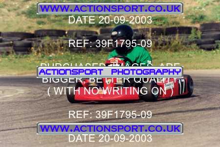 Photo: 39F1795-09 ActionSport Photography 20/09/2003 F6 Karting - Bayford Meadow _7_SeniorTKM4Stroke-F6Modified-ProKartHeavy #17
