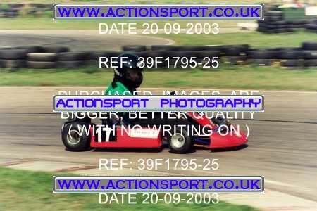 Photo: 39F1795-25 ActionSport Photography 20/09/2003 F6 Karting - Bayford Meadow _7_SeniorTKM4Stroke-F6Modified-ProKartHeavy #17