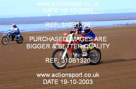 Photo: 310B1326 ActionSport Photography 18,19/10/2003 Weston Beach Race  _2_Solos #270