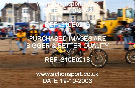 Photo: 310E0216 ActionSport Photography 18,19/10/2003 Weston Beach Race  _2_Solos #718