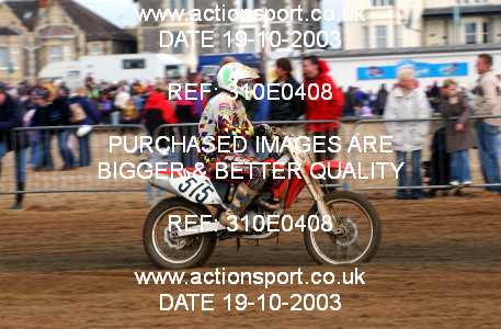 Photo: 310E0408 ActionSport Photography 18,19/10/2003 Weston Beach Race  _2_Solos #515