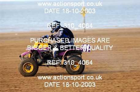 Photo: 310_4064 ActionSport Photography 18,19/10/2003 Weston Beach Race  _1_QuadsAndSidecars #91