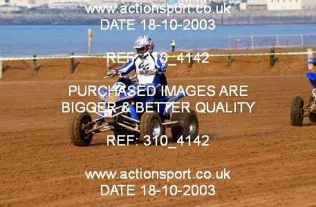 Photo: 310_4142 ActionSport Photography 18,19/10/2003 Weston Beach Race  _1_QuadsAndSidecars #27