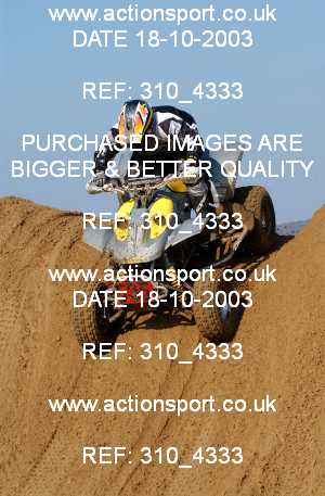 Photo: 310_4333 ActionSport Photography 18,19/10/2003 Weston Beach Race  _1_QuadsAndSidecars #535