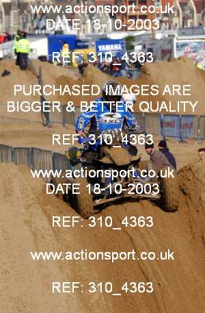 Photo: 310_4363 ActionSport Photography 18,19/10/2003 Weston Beach Race  _1_QuadsAndSidecars #201
